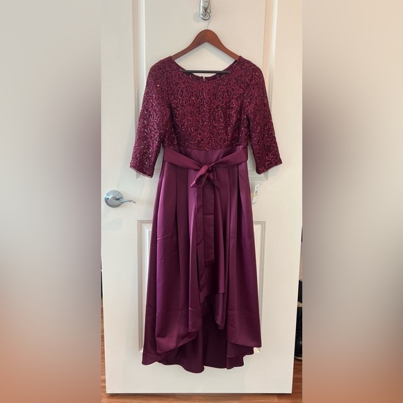 Alex Evenings Sequin Lace High-Low Cocktail Dress NWT - Picture 4 of 16